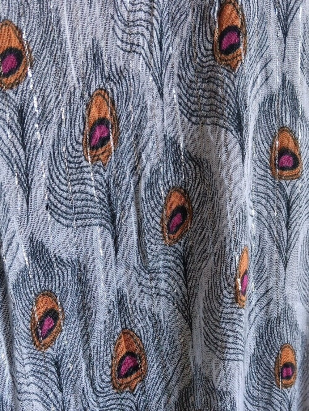 Peacock Feathers Scarf GC - Picture 2 of 4